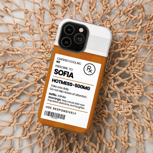 Personalized Funny Prescription Pill Bottle iPhone Case